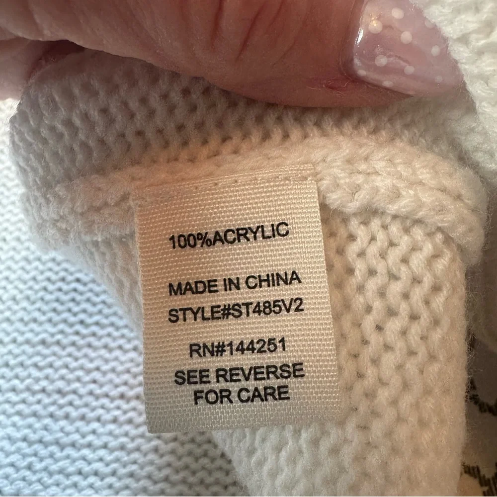 moon & madison White Open Front Medium Cardigan with Watermelon Embroidery - Picture 6 of 7